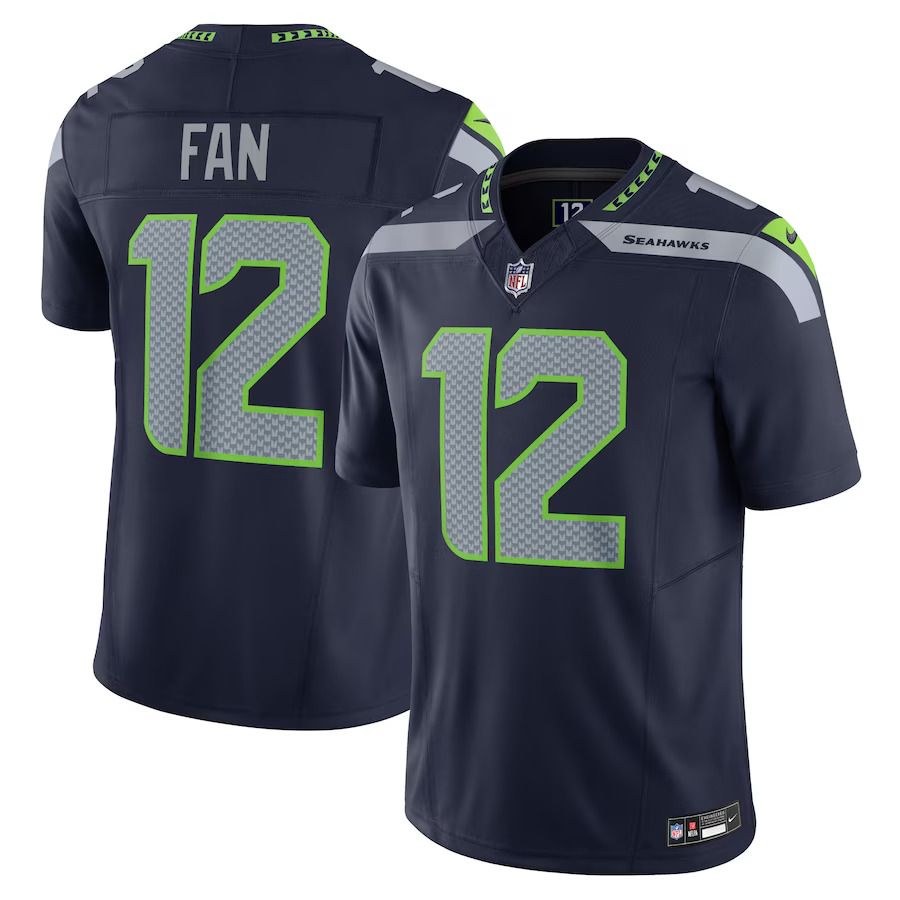 Men Seattle Seahawks #12 Fan Nike College Navy Vapor F.U.S.E. Limited NFL Jersey->new york giants->NFL Jersey
